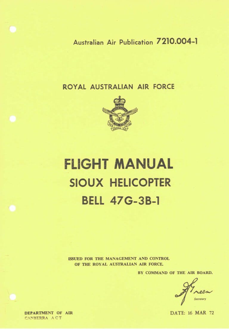 BELL 47 SERIES HELICOPTERS - Flight Manuals