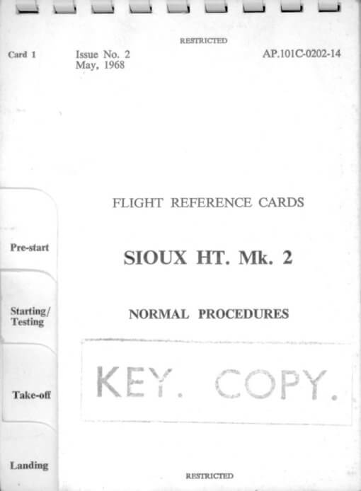 Flight Manual for the Bell Model 47 TH-13 OH-13 HTL HUL