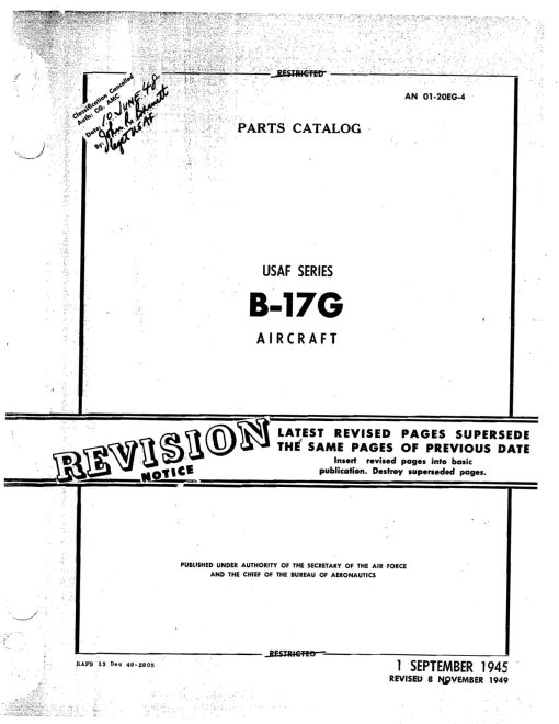 Flight and Maintenance manual for the Boeing B-17 Flying Fortress