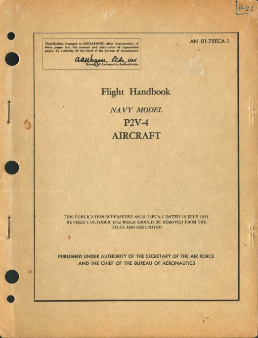 Flight Manual for the Lockheed P2V Neptune