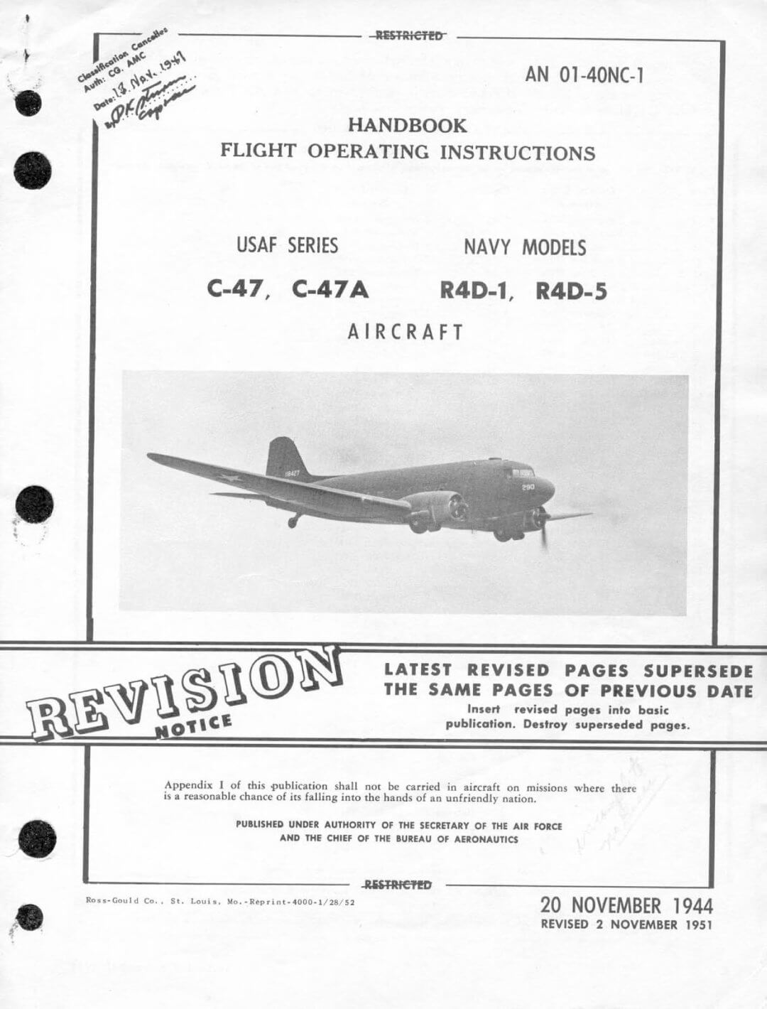 DOUGLAS DC-3 (C-47 DAKOTA) - Flight Manuals