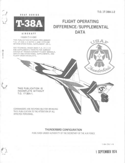 Flight Manual for the Northrop T-38 Talon