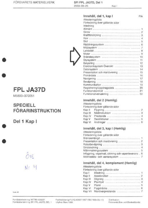 Flight Manual for the Saab 37 Viggen