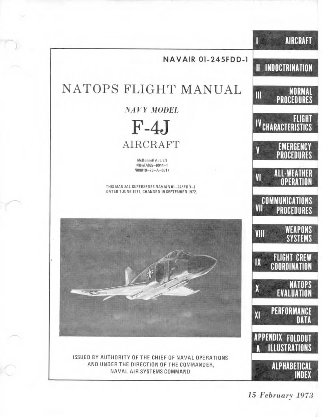 McDONNELL-DOUGLAS F-4 PHANTOM II - Flight Manuals