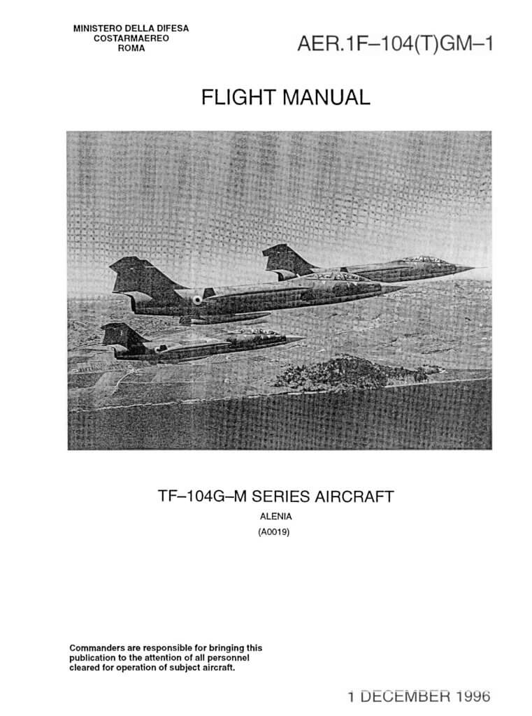 LOCKHEED F-104 STARFIGHTER - Flight Manuals