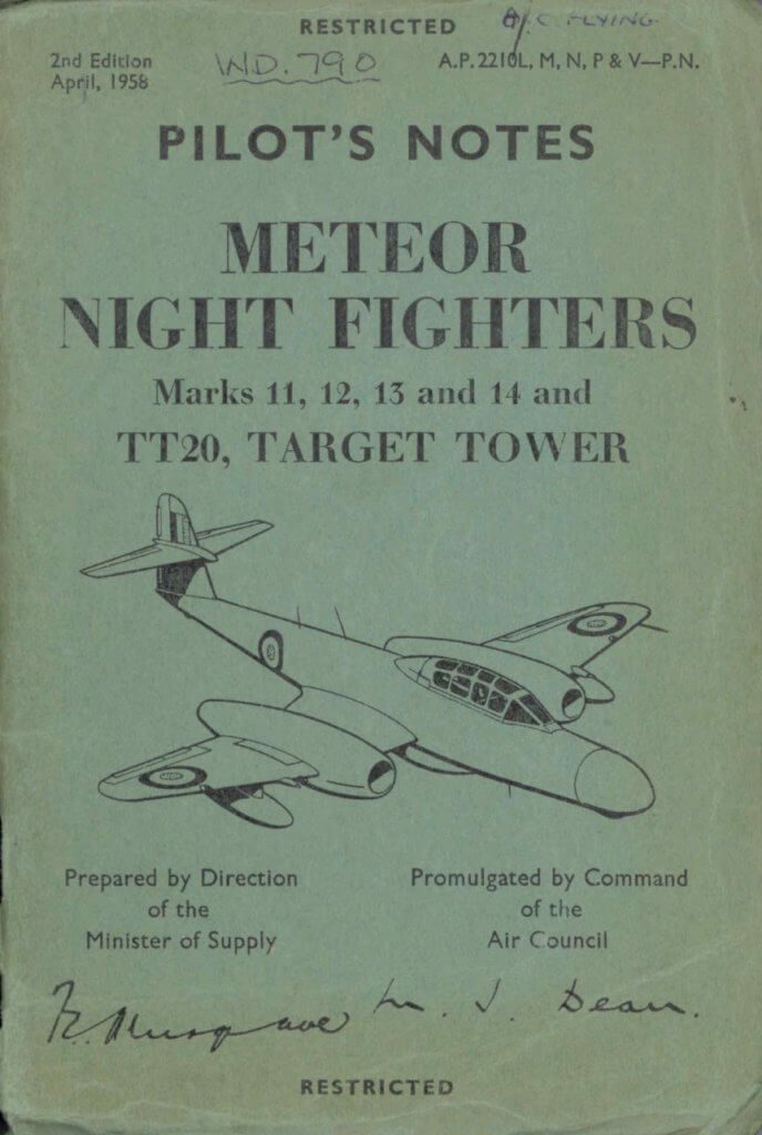 GLOSTER METEOR - Flight Manuals