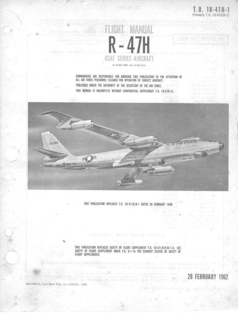 BOEING B-47 STRATOJET - Flight Manuals