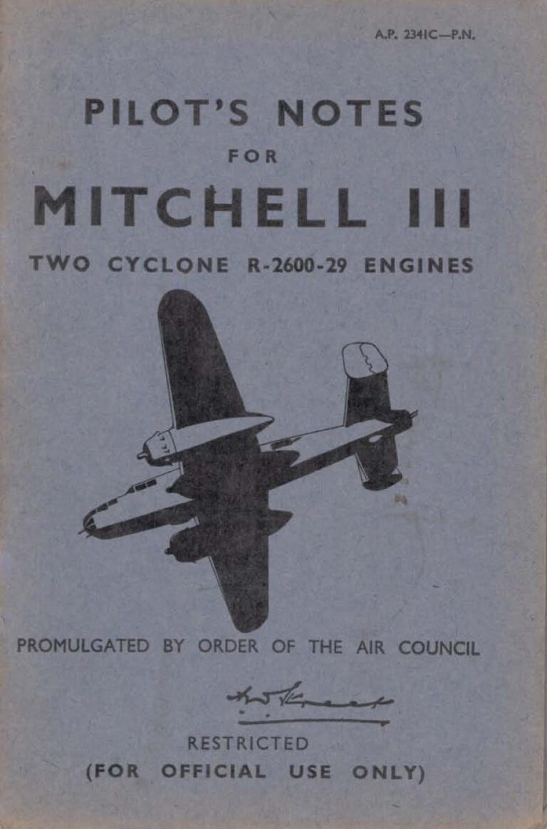 NORTH AMERICAN B-25 MITCHELL - Flight Manuals