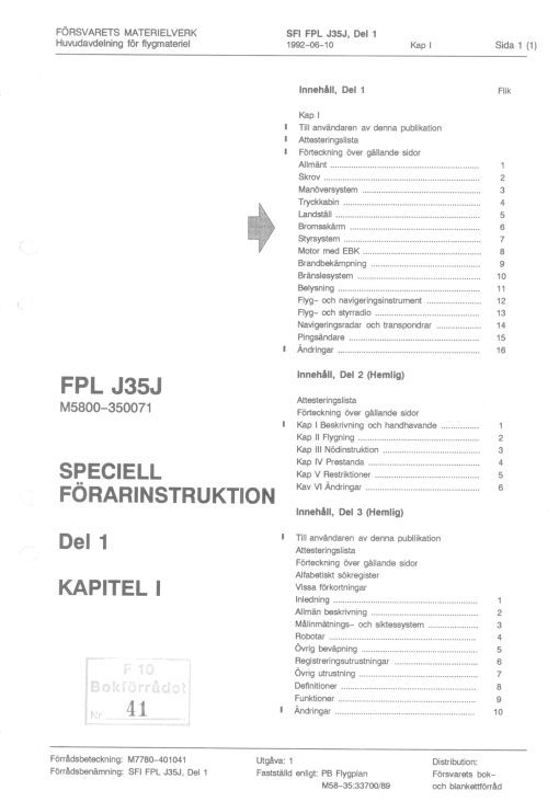 Flight Manual for the Saab 35 Draken