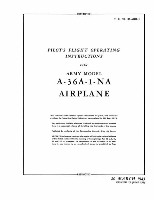 Flight Manual for the North American P-51 Mustang