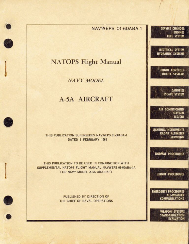 NORTH AMERICAN A-5 VIGILANTE - Flight Manuals