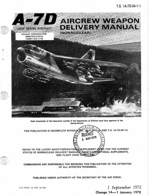 Flight Manual for the Vought A-7 Corsair II