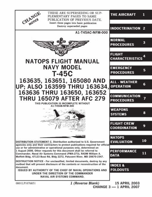 Flight Manual for the McDonnell-Douglas T-45 Goshawk