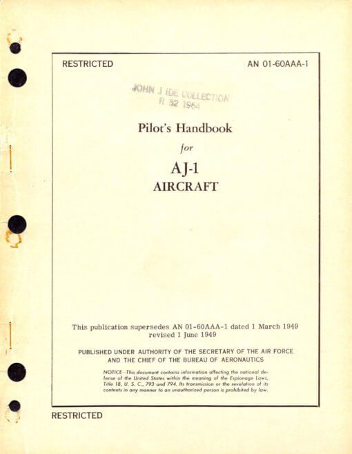 Flight Manual for the North American AJ Savage