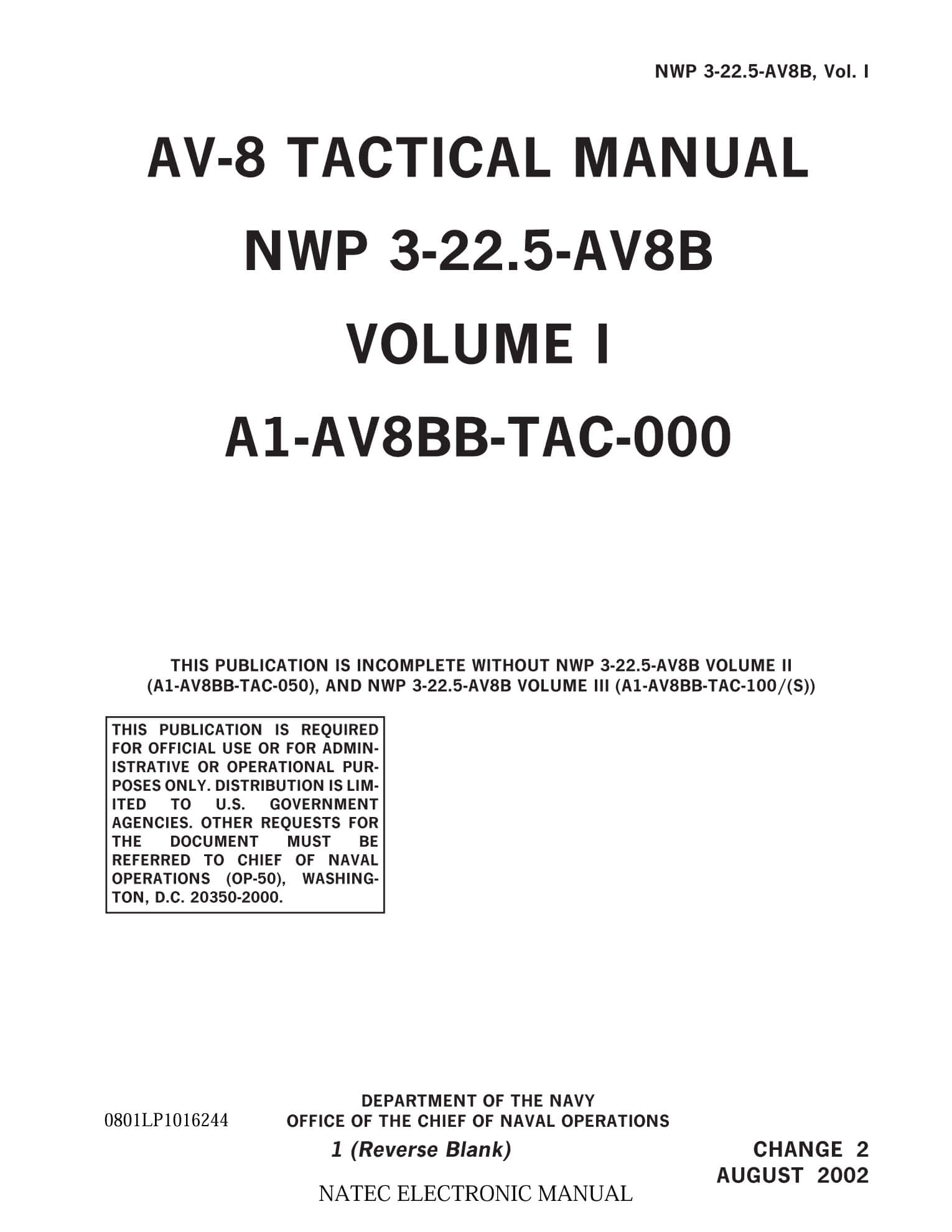 Mcdonnell Douglas Av 8 Harrier Flight Manuals