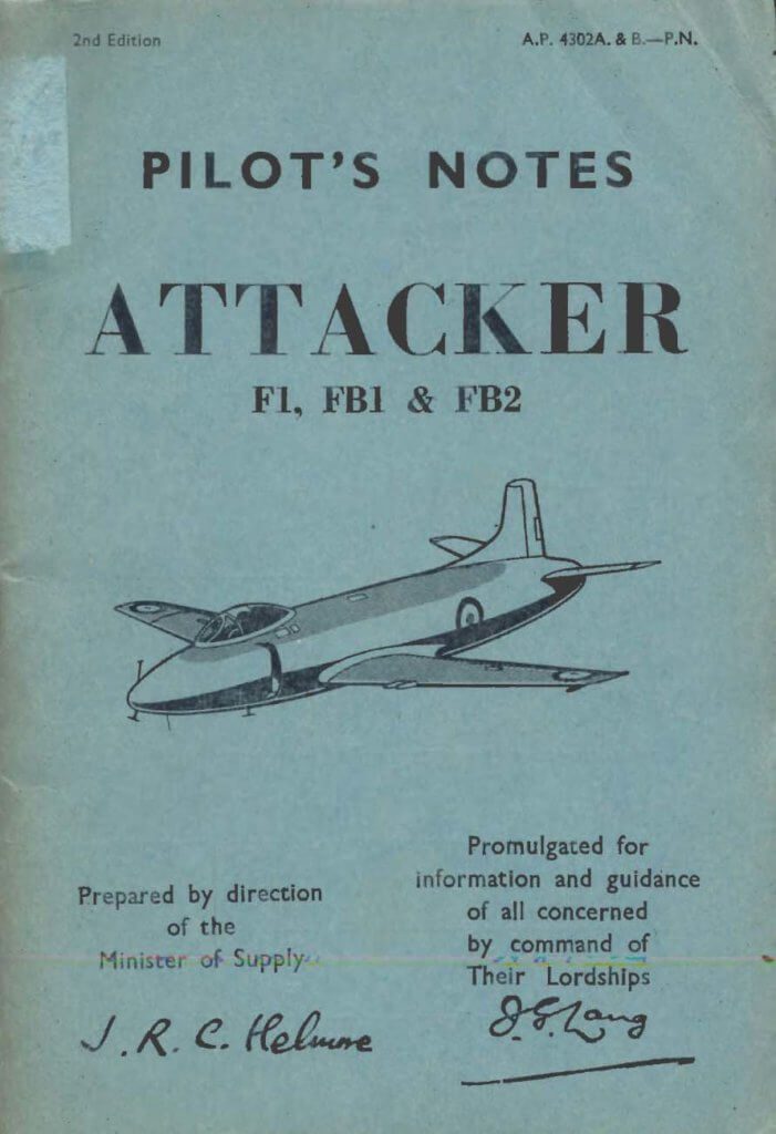 SUPERMARINE ATTACKER - Flight Manuals