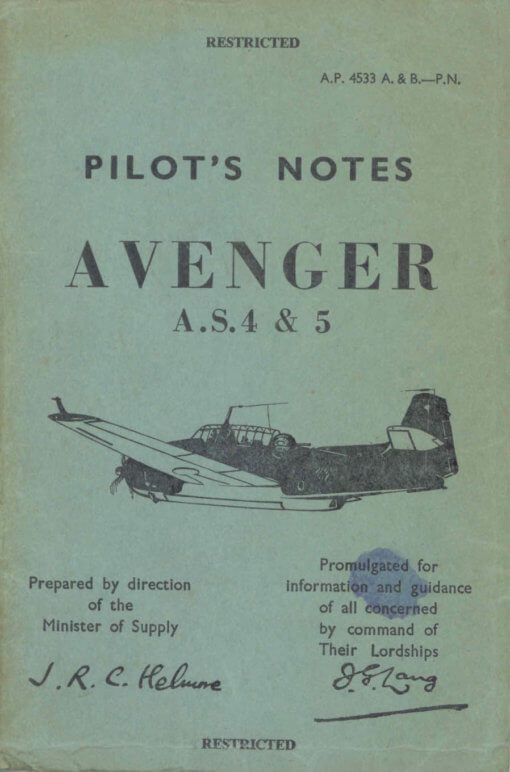 Flight Manual for the Grumman TBF TBM Avenger