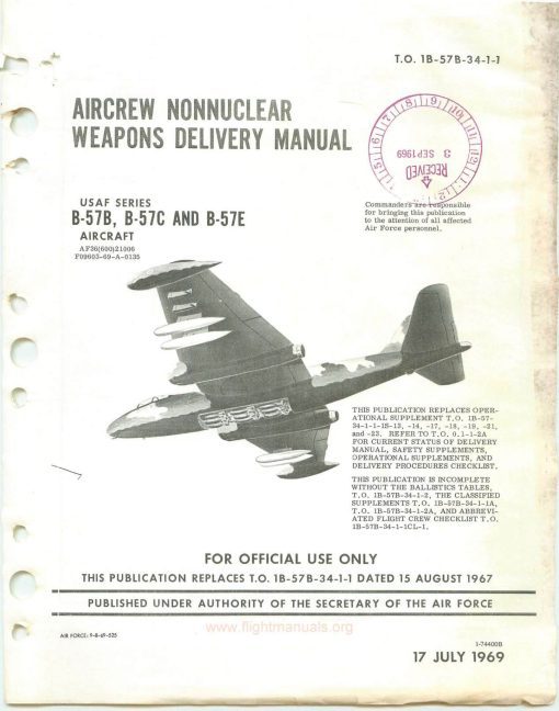 Flight Manual for the Martin B-57