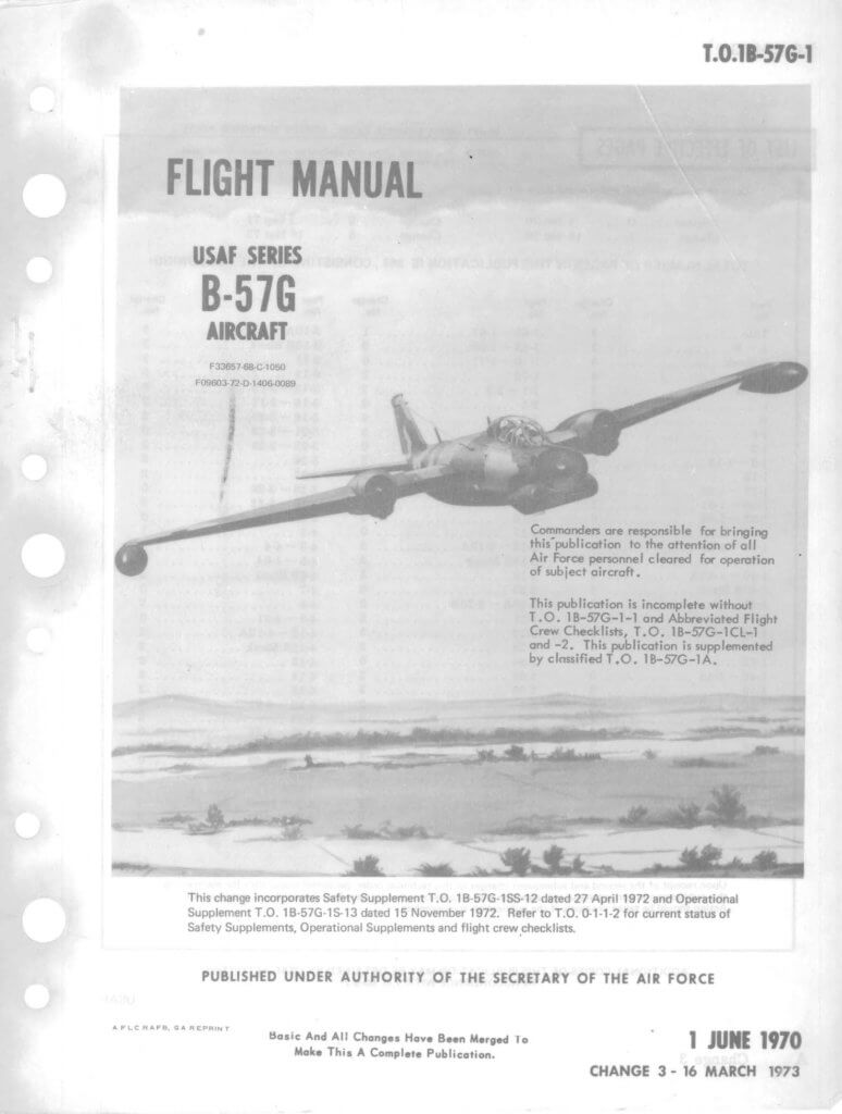 MARTIN B-57 CANBERRA - Flight Manuals