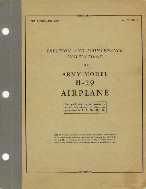 Flight Manual for the Boeing B-29 Superfortress