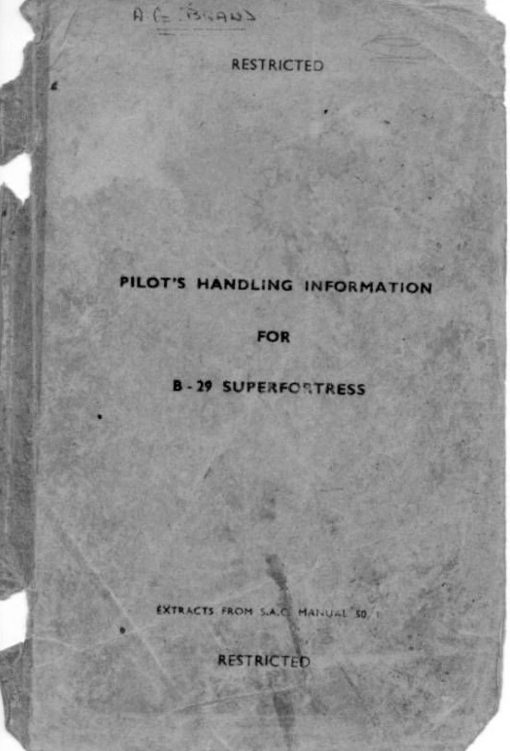 Flight Manual for the Boeing B-29 Superfortress