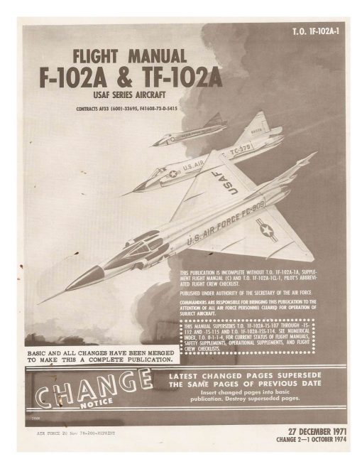 Flight Manual for the Convair F-102 Delta Dagger