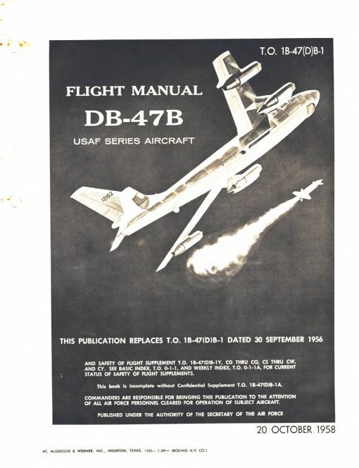 Flight Manual for the Boeing B-47 Stratojet