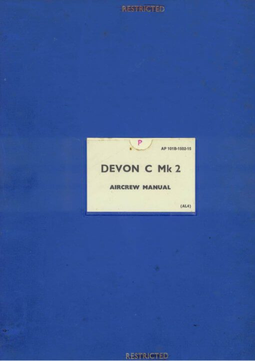 Flight Manual Pilots notes for the De Havilland DH104 Dove Devon