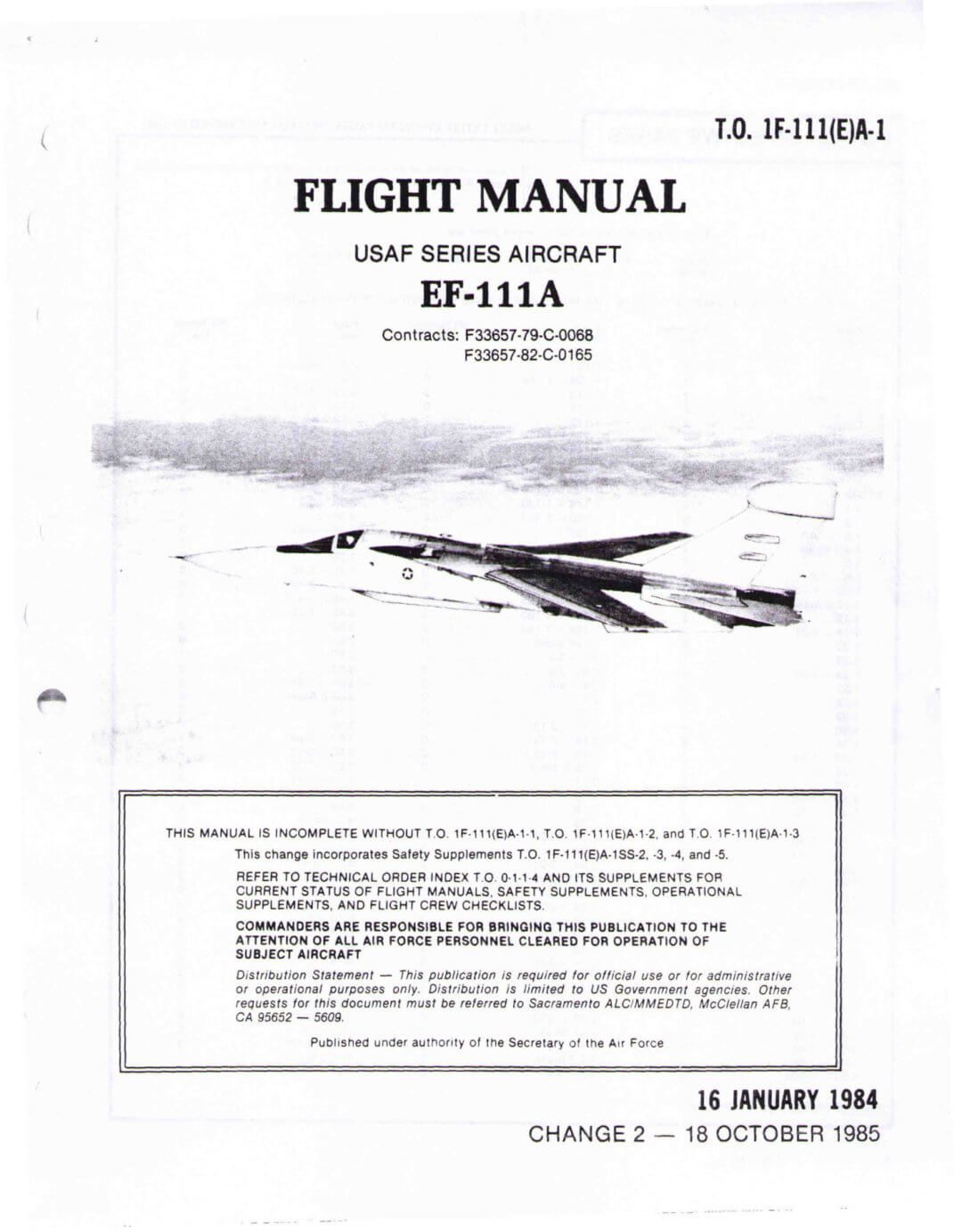 GENERAL DYNAMICS F-111 - Flight Manuals