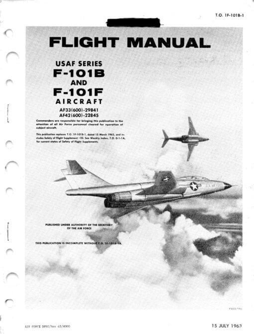 Flight Manual for the McDonnell F-101 Voodoo