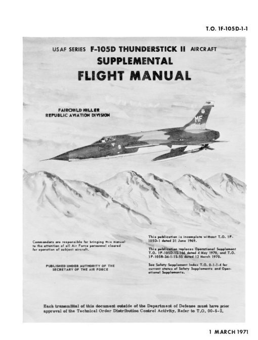 Flight Manual for the Republic F-105 Thunderchief