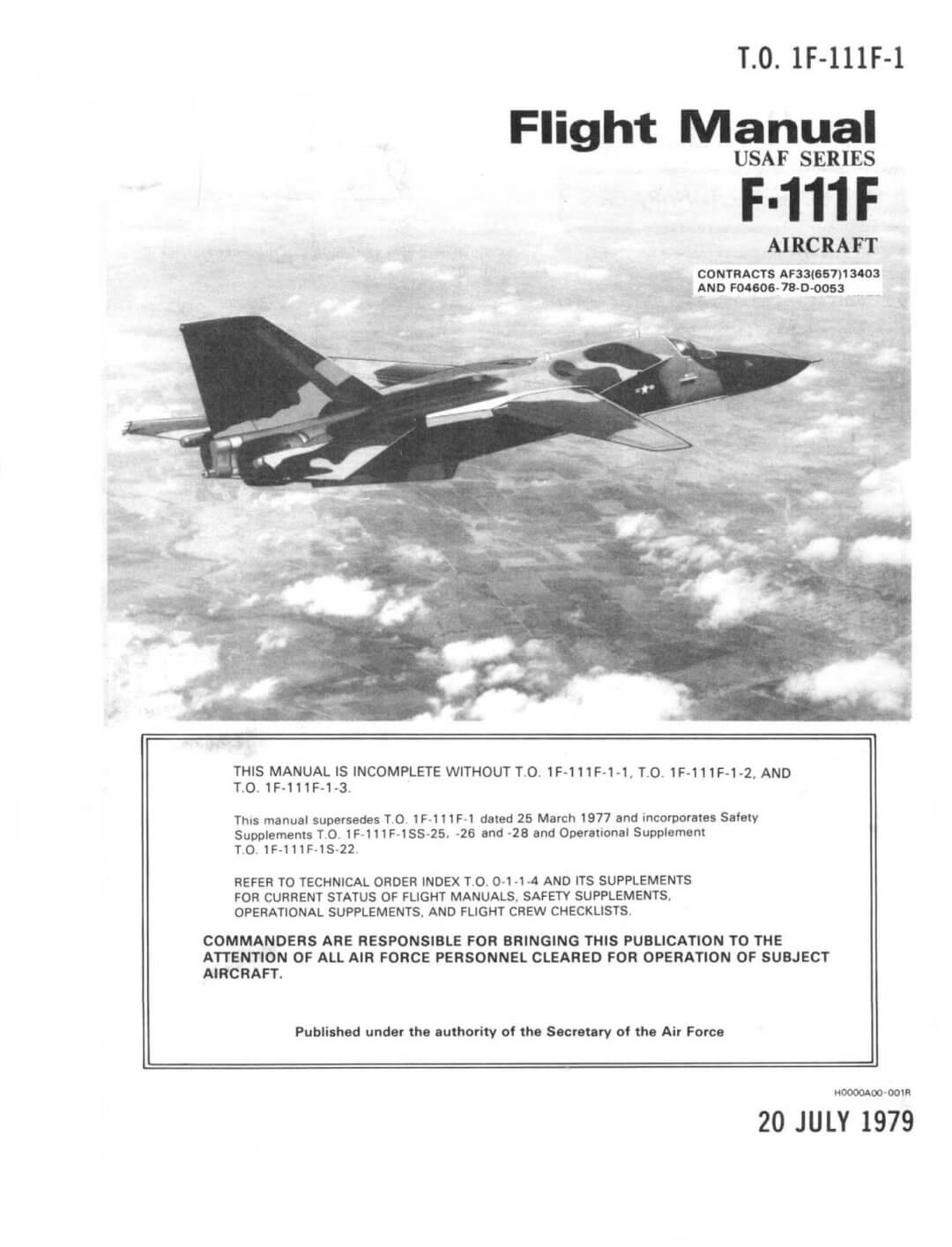 GENERAL DYNAMICS F-111 - Flight Manuals