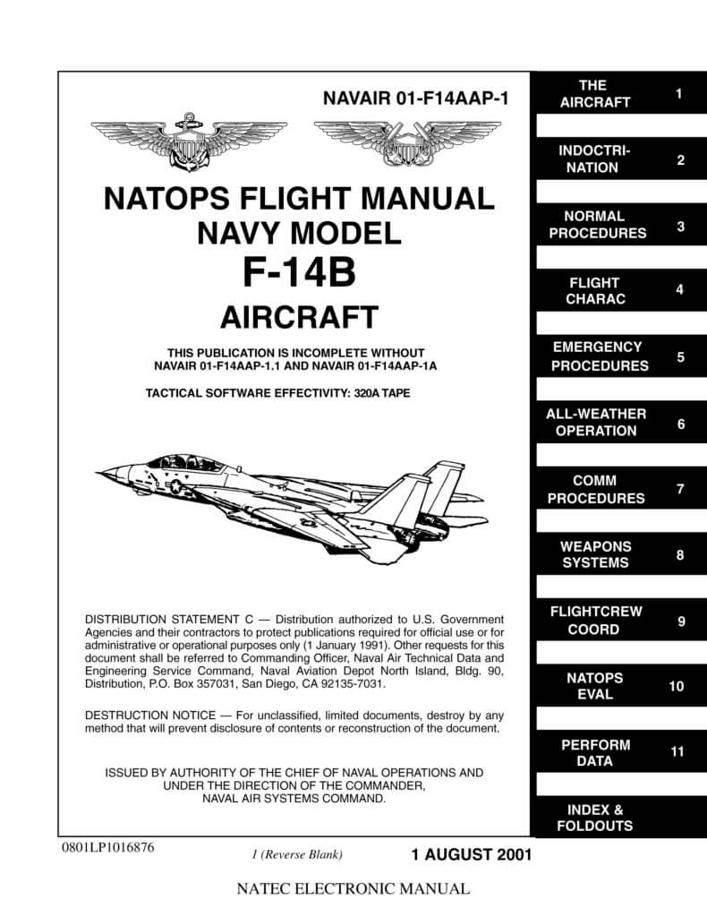 GRUMMAN F-14 TOMCAT - Flight Manuals