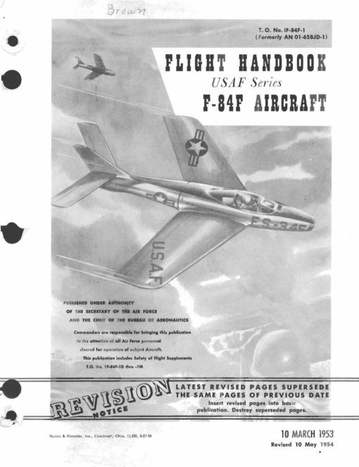 Flight Manual for the Republic F-84F Thunderflash