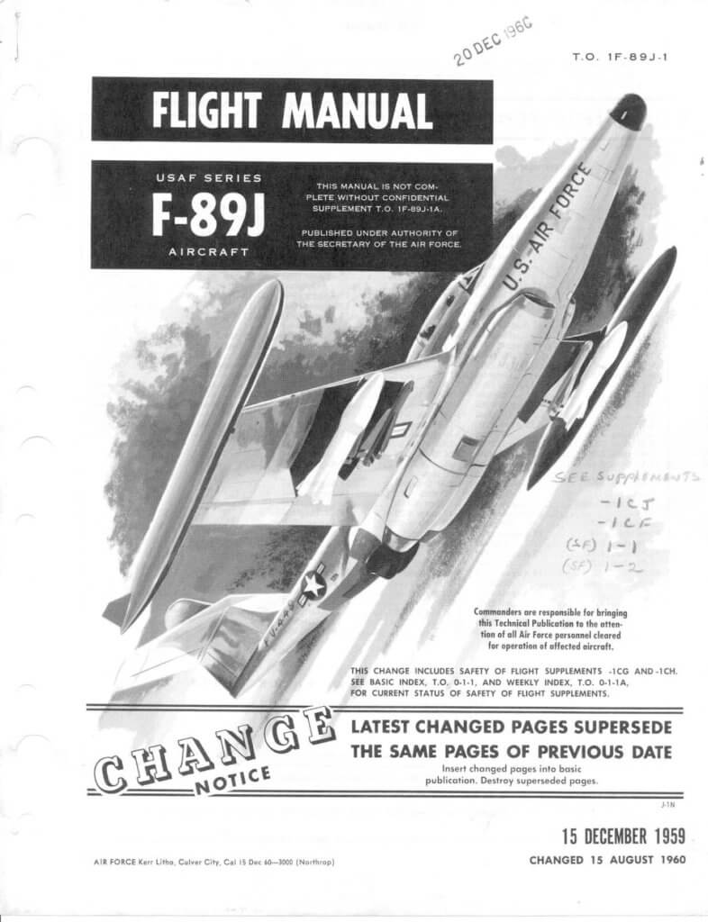 NORTHROP F-89 SCORPION - Flight Manuals