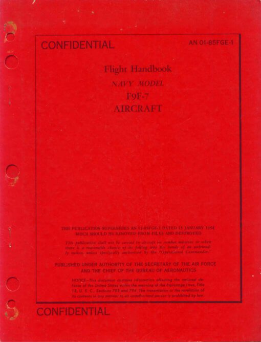 Flight Manual for the Grumman F9F Panther and Cougar