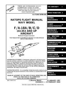 McDONNELL-DOUGLAS F-18A/B/C/D HORNET - Flight Manuals