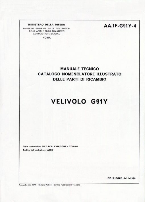 Flight Manual for the Fiat G91