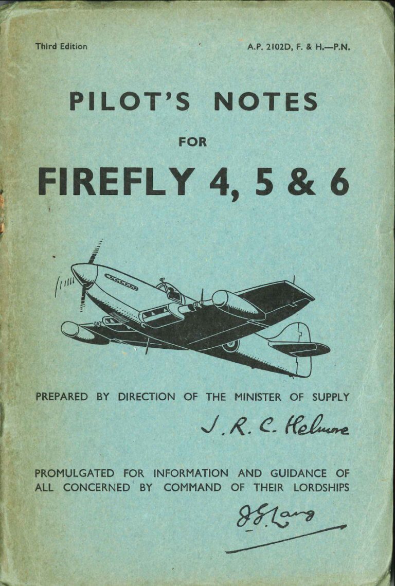 FAIREY FIREFLY - Flight Manuals