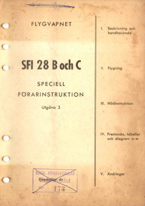 Flight Manual for the De Havilland Vampire