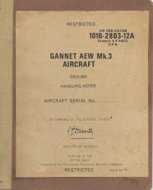 Flight Manual for the Fairey Gannet