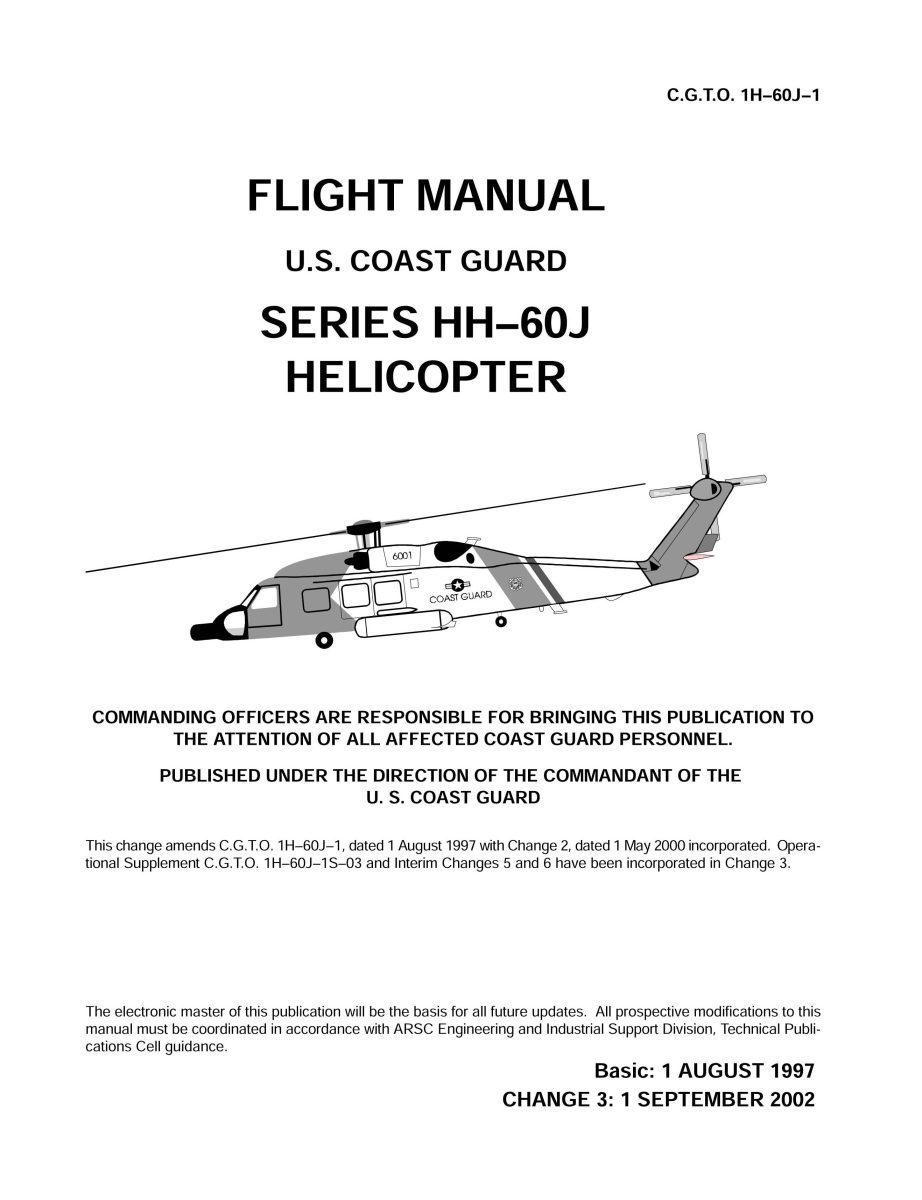 HH-60J Flt Manual CGTO 1H-60J-1-cover - Flight Manuals