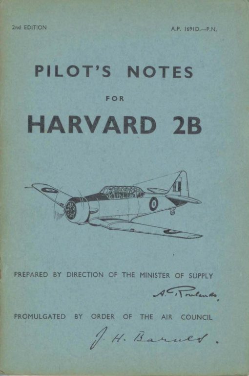 Flight Manual for the North American AT-6 SNJ Texan Harvard