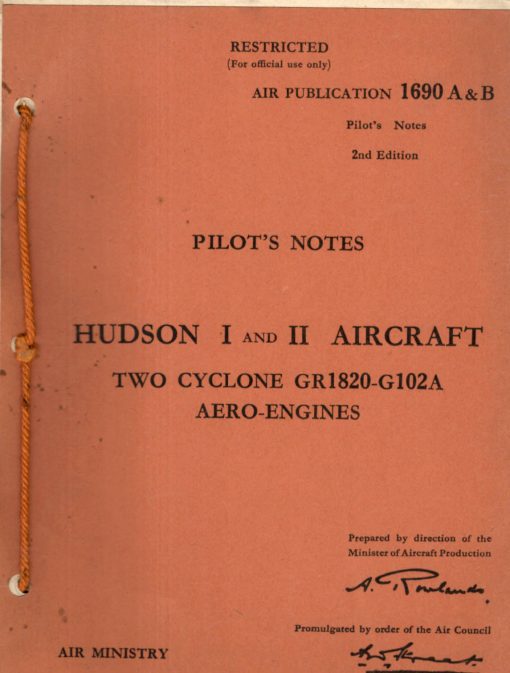 Flight Manual for the Lockheed 14 Hudson