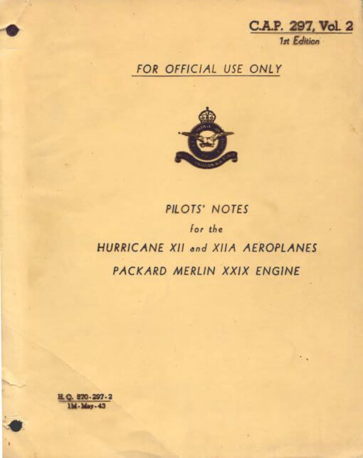 Flight Manual for the Hawker Hurricane