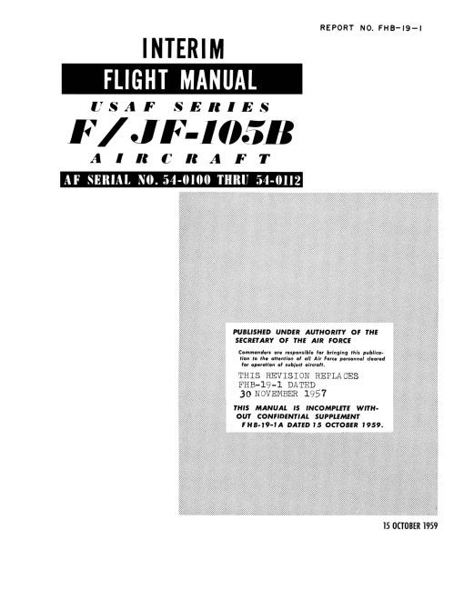 Flight Manual for the Republic F-105 Thunderchief