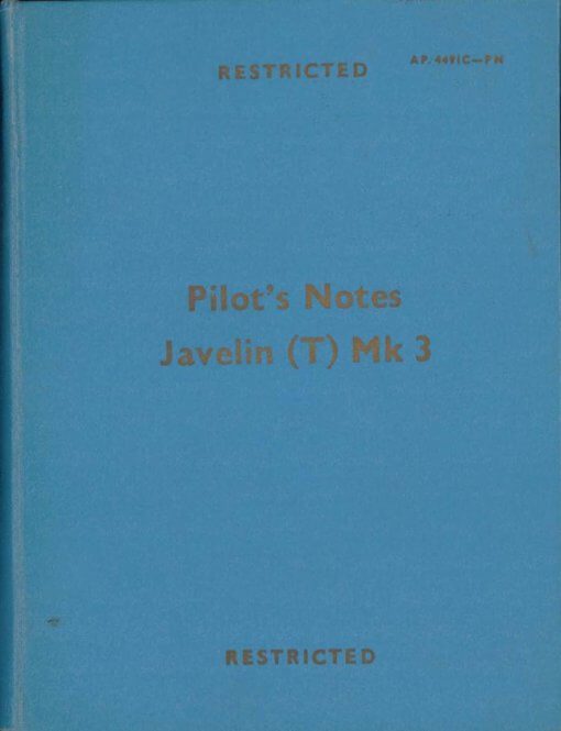 Flight Manual for the Gloster Javelin