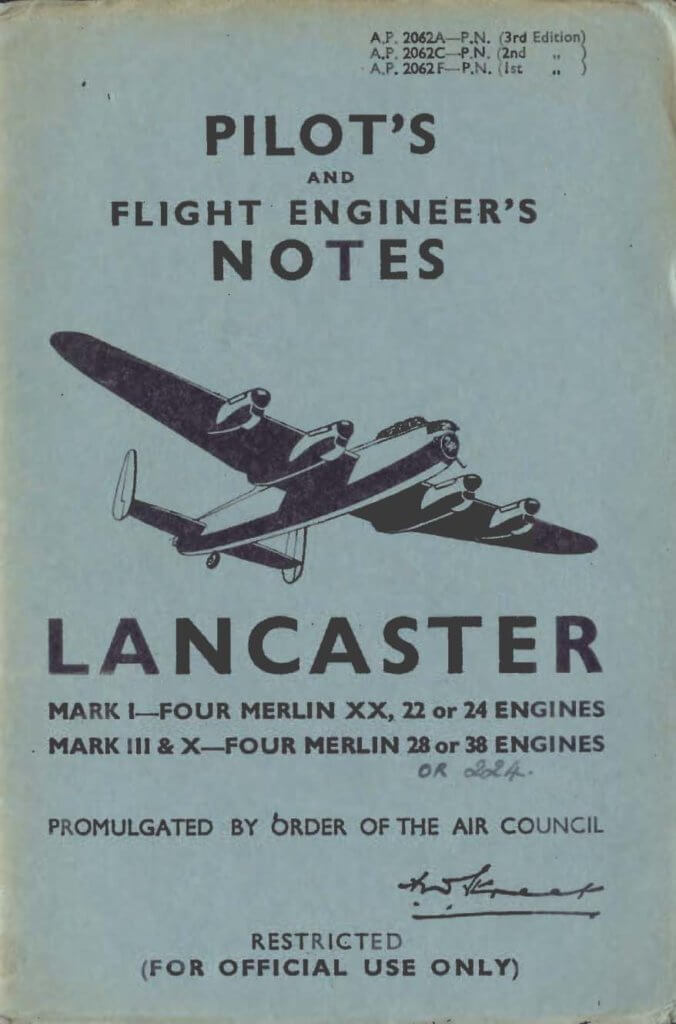 AVRO 683 LANCASTER - Flight Manuals