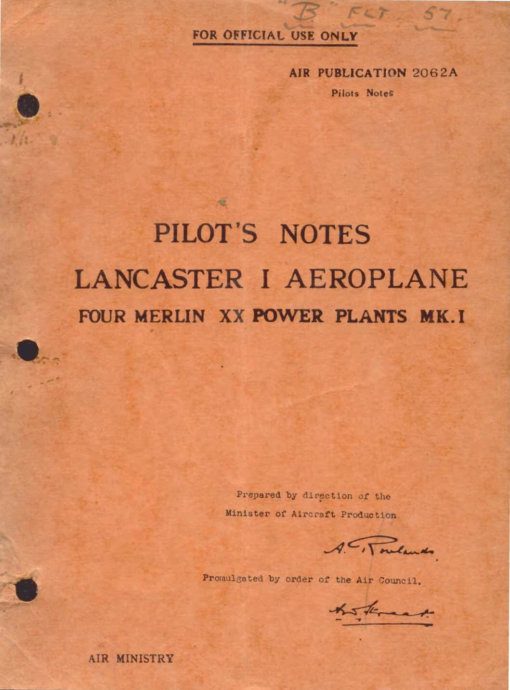 Flight Manual for the Avro Lancaster