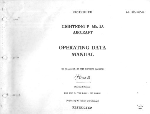 Flight Manual for the English Electric Lightning